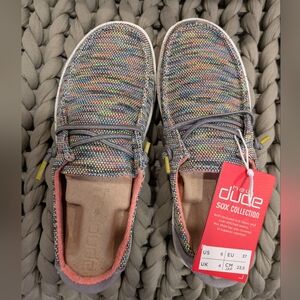 Hey Dude Wendy Sox Peacock Pink Women's Shoes Size 6